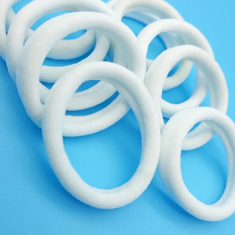 hair clips for thick hair 20 Pcs/Lot White Hair Bands Accessories For Girls Rubber Ponytail Holder Elastic Gum Plain Nylon Headwear Scrunchy hair clips