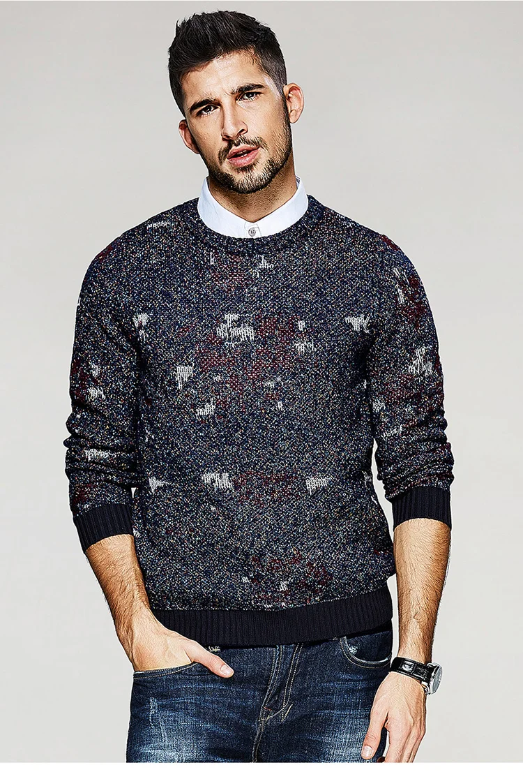 Free shipping winter fashion O neck pullovers sweaters for men 3362-in ...