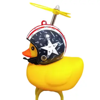 

Bicycle Light Small Yellow Duck With Helmet Broken Wind Duck Bamboo DragonflyRoad Bike Motorcycle Bell Child Riding Horn Light