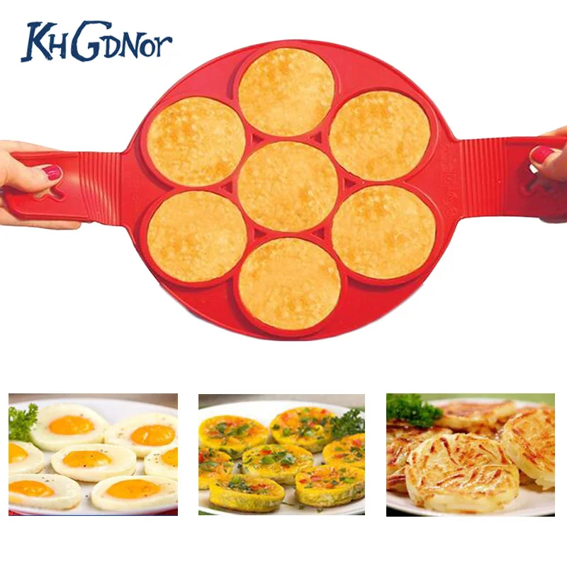 

Silicone Pancake Flip Mold Nonstick Flippin' Pancake Maker Egg Ring Shape Mould Omelette Hash Browns Maker Pastry Tools