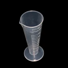 50ml Di Plastica Cono di Misura Cilindro Graduato Cilindro Graduato di Strumenti di Test di Laboratorio di Chimica di Scuola Forniture 1 Pcs