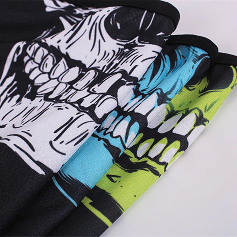 Skull Bandana Unisex Scarf Motorcycle Multifunctional Face Mask Triangle Magic Scarf Windproof Dustproof Mask cycling bandana,bandana headscarf,multifunctional bandana