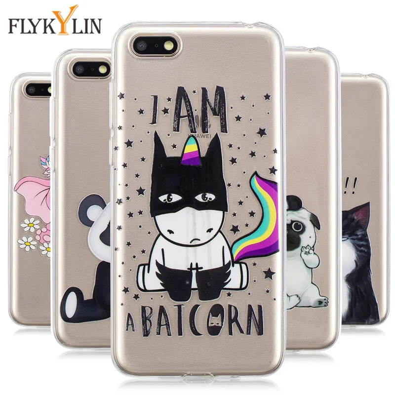 

Cute Cartoon Case on for Fundas Huawei Honor 7A DUA-L22 case 5.45"inch Soft TPU Back Cover sFor Huawei Y5 2018 Phone Cases shell