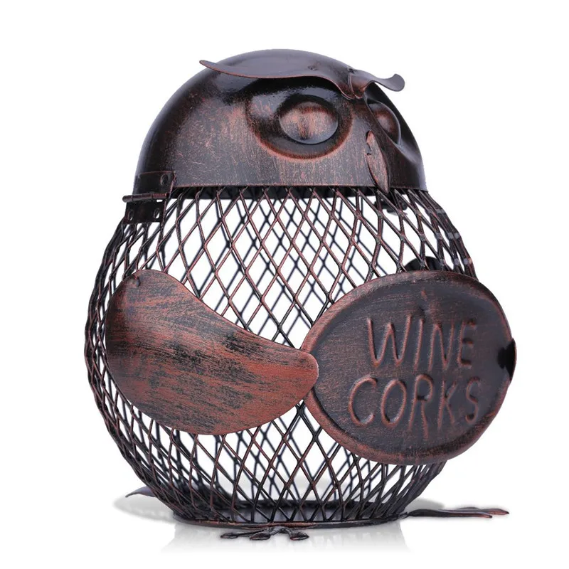 European Style Antique Imitation Owl Piggy Bank Iron Art Home Creative Personality Decoration Accessories Kids Gift Toy M97 | Дом и сад