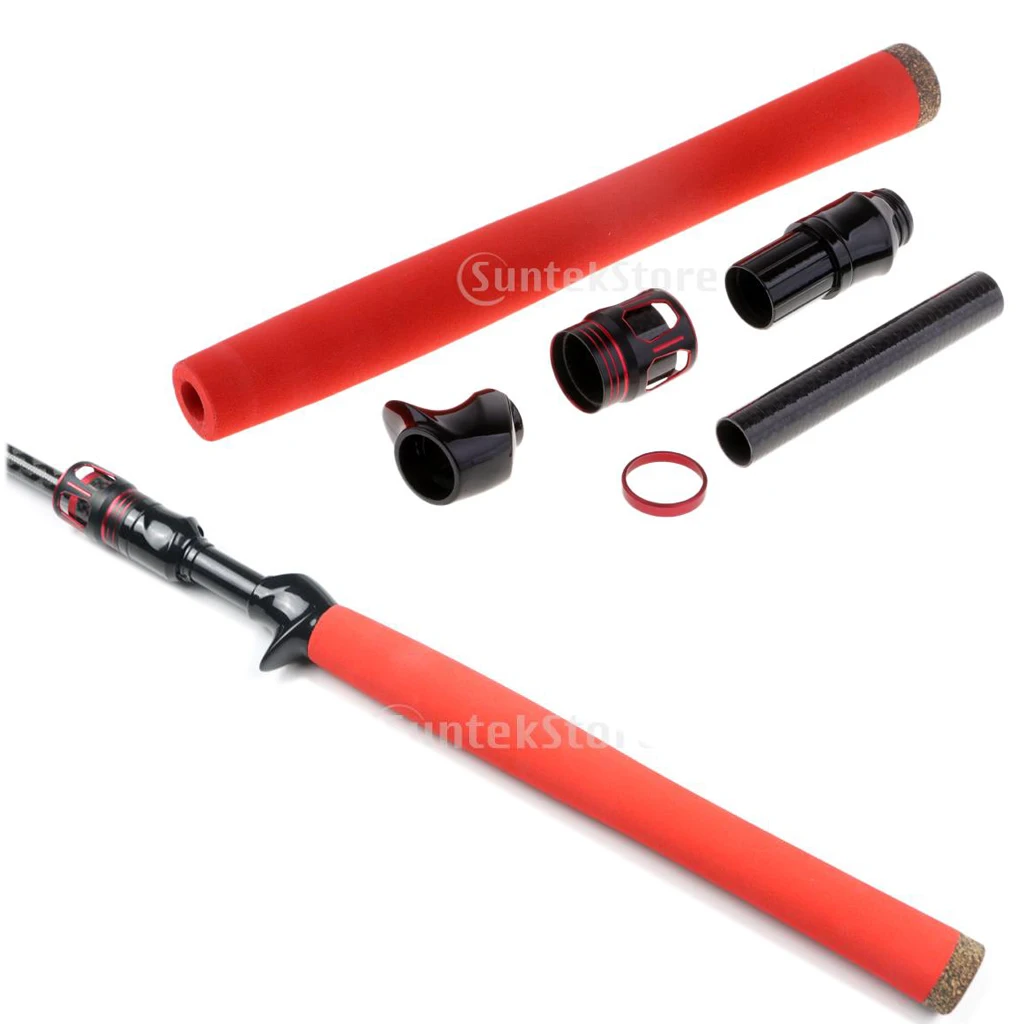 Casting Fishing Rod Handle DIY EVA Rod Building Split Grip and Reel Seat for Seawater and Freshwater Fishing