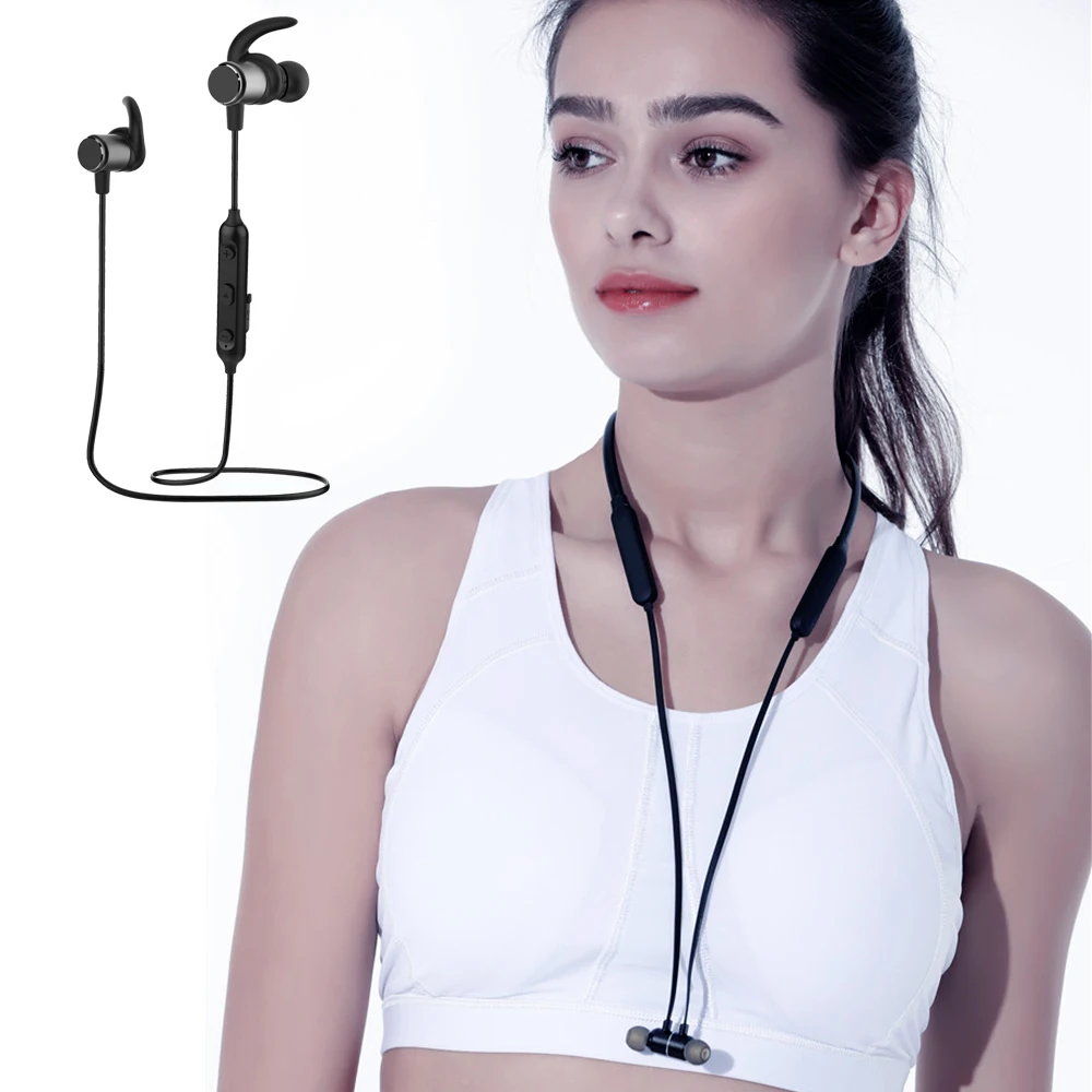 

Virwir Magnetic Bluetooth In-ear Headset Hands-free Sports Running Earphone with mic IPX5 Waterproof Neckband Headphones