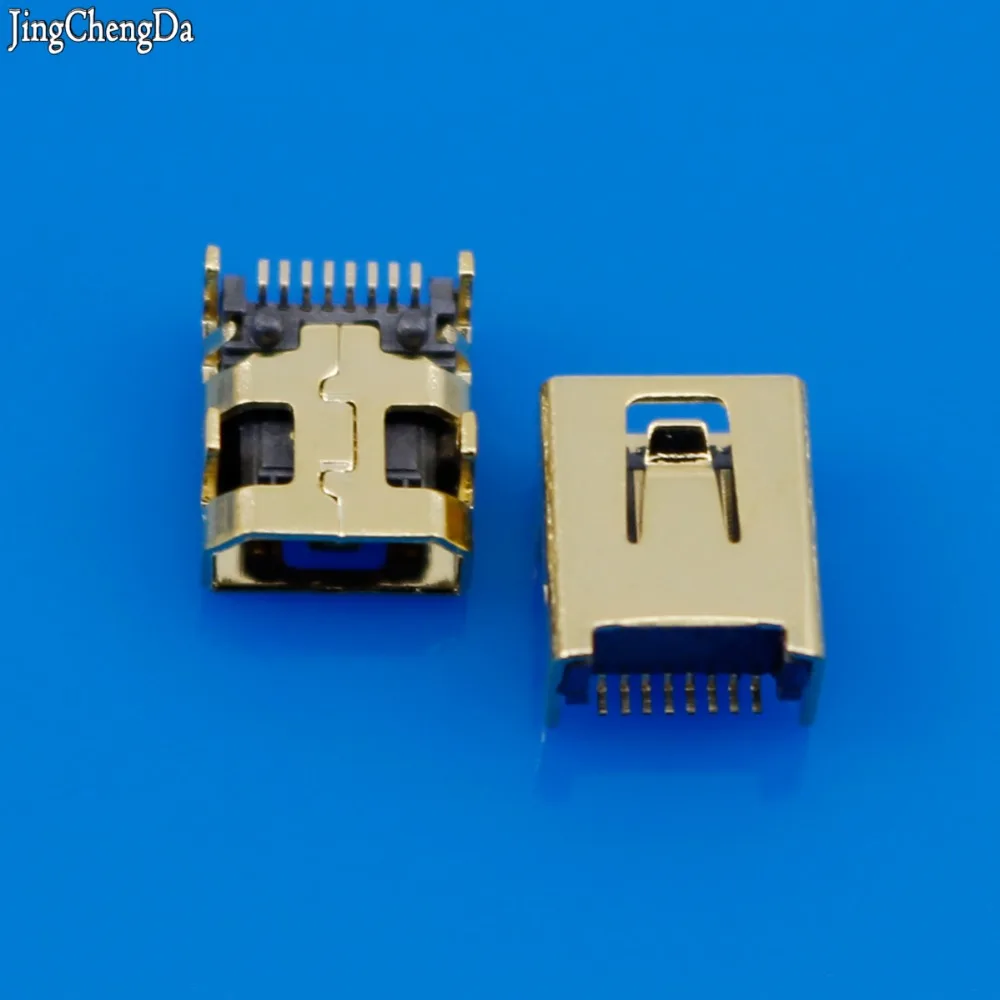 JCD золотистый Mini USB 8 Pin SMT SMD гнездо разъема ПП для LG 8pin Type B розетка|pcb connector types|b