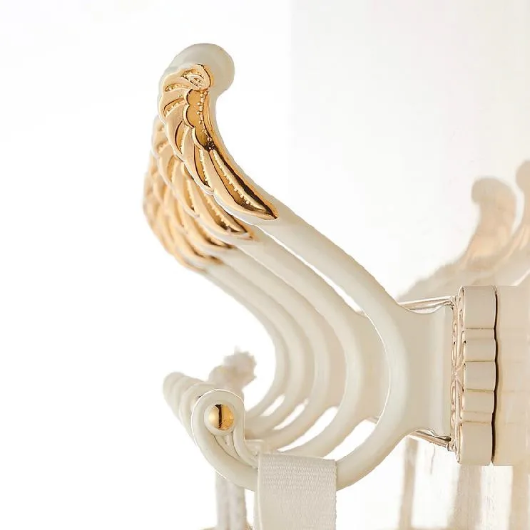 Robe Hooks 4 5 Hook Metal White Plating Towel Hooks Clothes Bath Hanger