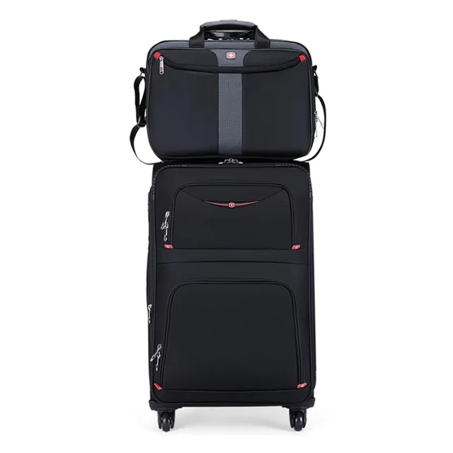 Студенческий водонепроницаемый Оксфорд чемодан на колесиках для женщин большой емкости чемодан на колесиках для мужчин 30 32 дюймов дорожные сумки и сумки - Цвет: 22 inch
