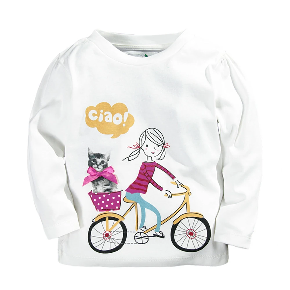

100% Cotton Spring Autumn Kids Clothing Baby Boys Girls T-shirts 1-5Year Children Pullover Boy Girl Long Sleeve Brand T-shirt