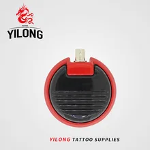 Профессиональная оранжевая черная круглая тату-машинка Электропитание мини плоская ножная педаль для тату-машины GUB