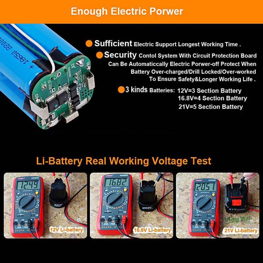 21 V 12 V 16,8 V аккумуляторная литиевая батарея для электродрель отвертка Электроинструмент дополнительная литиевая батарея