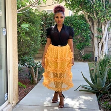 Женские богемные шифон, высокая талия юбки с Рюшами Белая прозрачная летняя пляжная юбка плиссированные оборки Юбка Faldas Mujer Moda