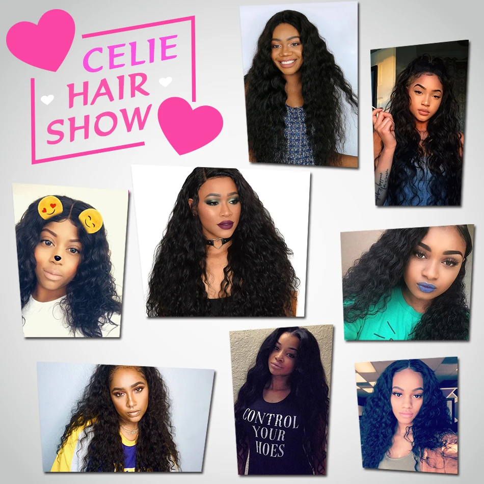 Brazilian Water Wave Bundles 4 Pcs/Lot 100% Remy Human Hair Weave Bundles Natural Black Color