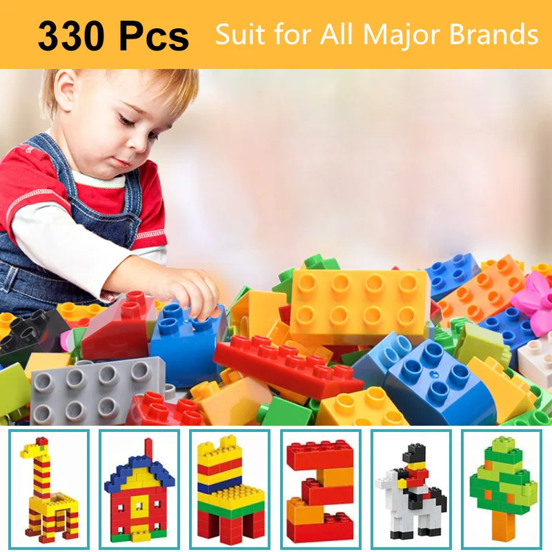 Baratos Wonderplay Mini bloques de construcción 330 piezas ladrillos Kit DIY ladrillos a granel educativos chico juguetes Compatible con todas las grandes marcas de