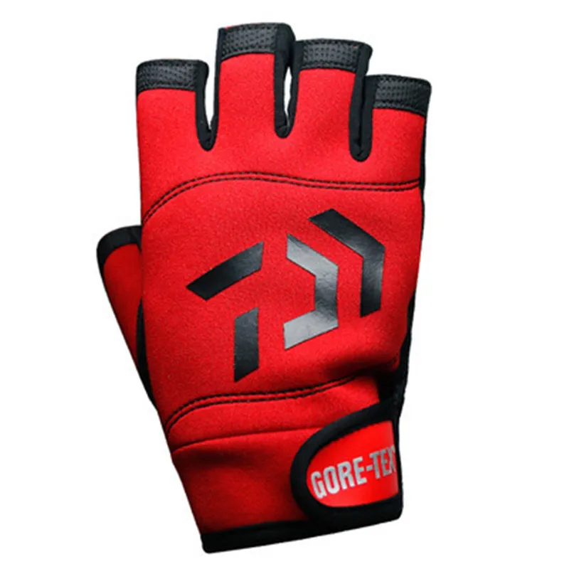 

Free shipping High-qualityoutdoor breathable fishing gloves Half fingers cut water-proof sports gloves