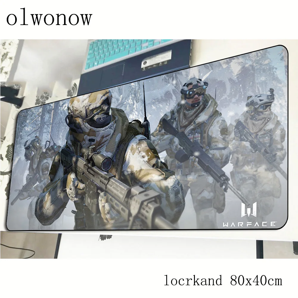 Коврик для мыши warface 80x40 см милые коврики лучший игровой коврик геймер массовый