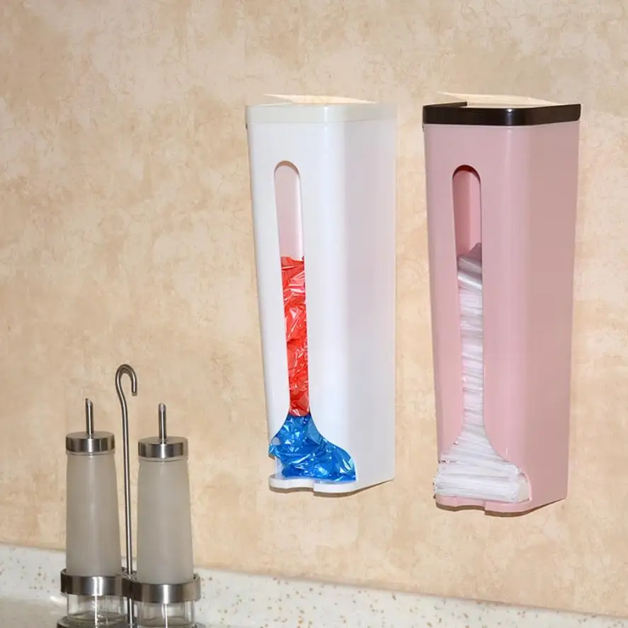

Storage bags Hot Home Grocery Bag Holder Wall Mount Storage Dispenser Plastic Kitchen Organizer Garbage bag storage box July16