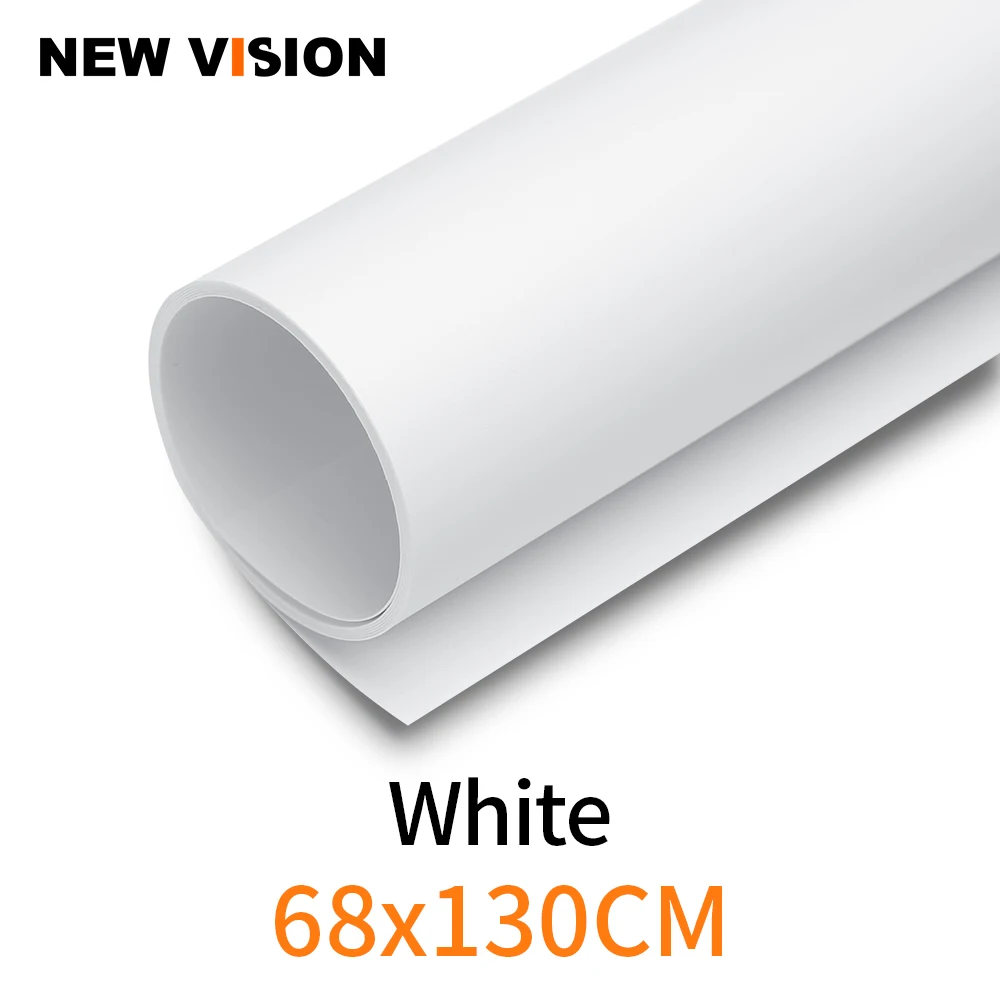 White 68x130cm 27*51inch Photography Backdrop Paper Matte PVC Vinyl ...