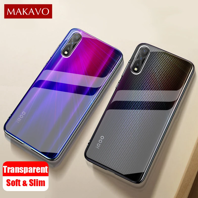 

MAKAVO For vivo iQOO Neo Case Slim Transparent Silicone Soft Clear TPU Back Cover Case for VIVO iQOO Neo Phone Cases
