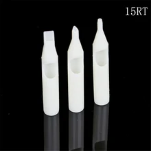 15RT 50 шт. белый Пластик Насадки для татуировок стерильные одноразовые Насадки для татуировок насадки труба Профессиональный для Иглы для татуажа машины
