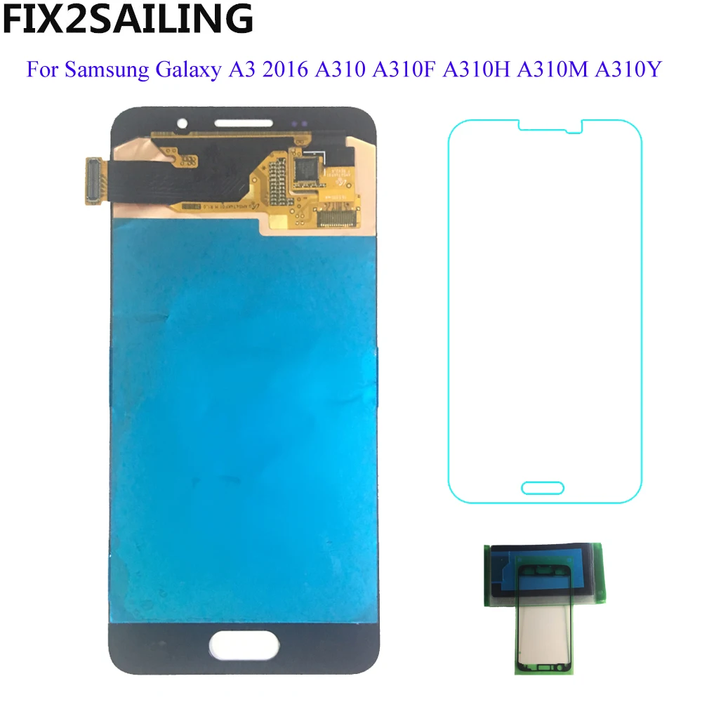 ЖК дисплей Super AMOLED для Samsung Galaxy A3 2016 A310 A310F A310H A310M A310Y 100% протестированный рабочий