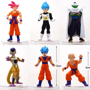 

6pcs Frieza Vegeta Kakarotto Dragon Ball Japanese Anime Figures Vegeta Action & Toy Figures Pvc Model Collection birthday Gift
