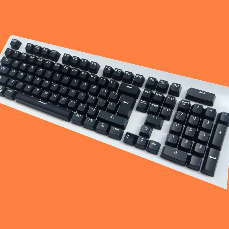 Механические колпачки для клавиатуры 104 клавиш Cherry MX черные/белые чистки без