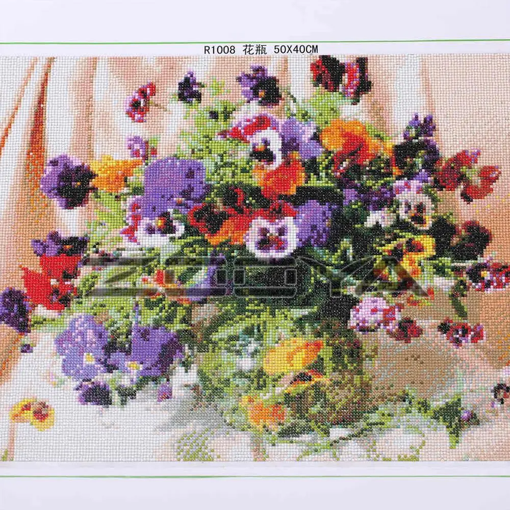 ZOOYA 5D DIY Diamond Embroidery Scenic Cottage Painting Diamond Mosaic Daisies Round Handmade Diamond Cross Stitch Scenic R029 ZOOYA 5D DIY Diamond Embroidery Scenic Cottage Painting Diamond Mosaic Daisies Round Handmade Diamond Cross Stitch Scenic R029