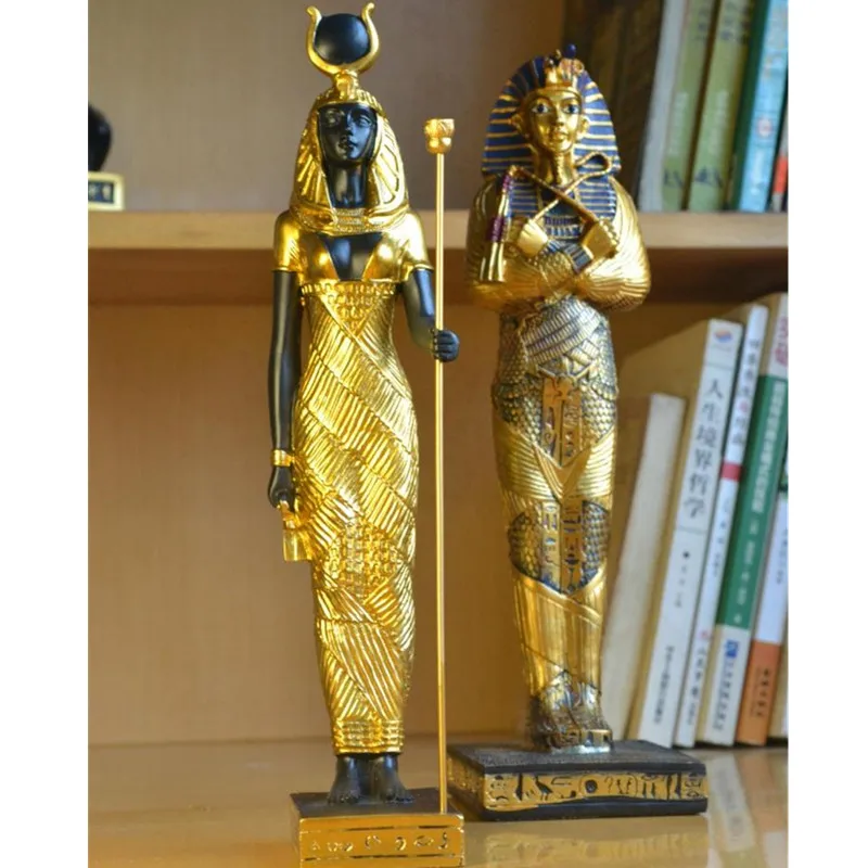 

Modern Simple Standing Posture Egyptian Goddess Tutankhamun Resin Statue Creative Living Room Egypt Craftwork Decoration X1953