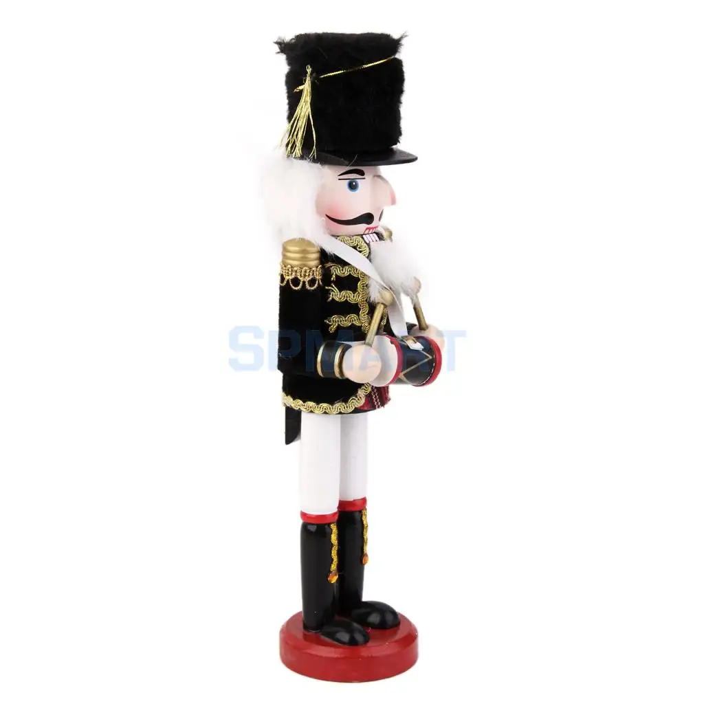 2 pieces 30cm Wooden Nutcracker Soldier Action Figures Festival Christmas Decoration Ornaments Xma's Toys Gifts