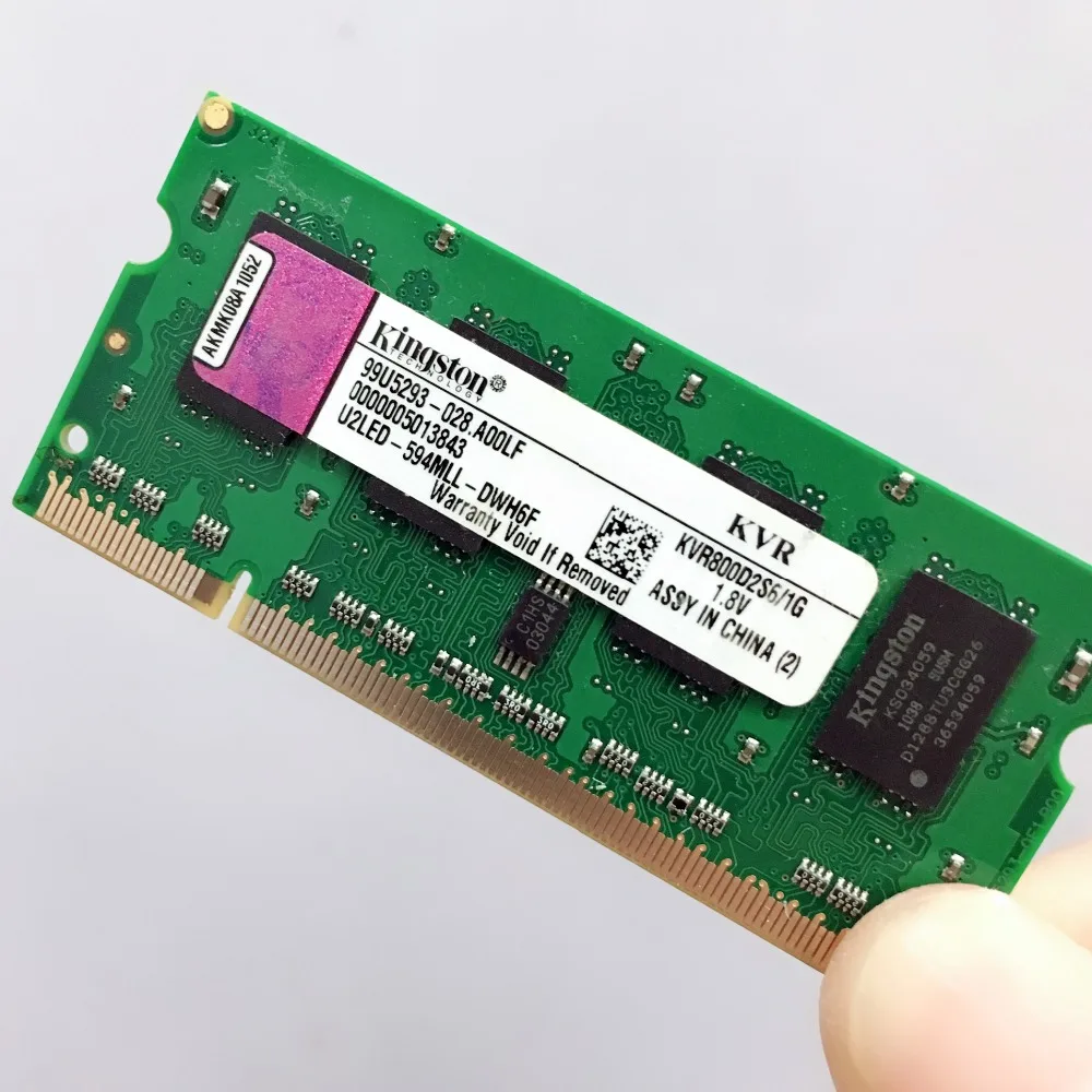 Kingston Laptop Notebook 1GB 2GB 1G 2G PC2 DDR2 5300S 6400S 667 800 667MHZ 800MHZ ECC Laptop Notebook memory RAM