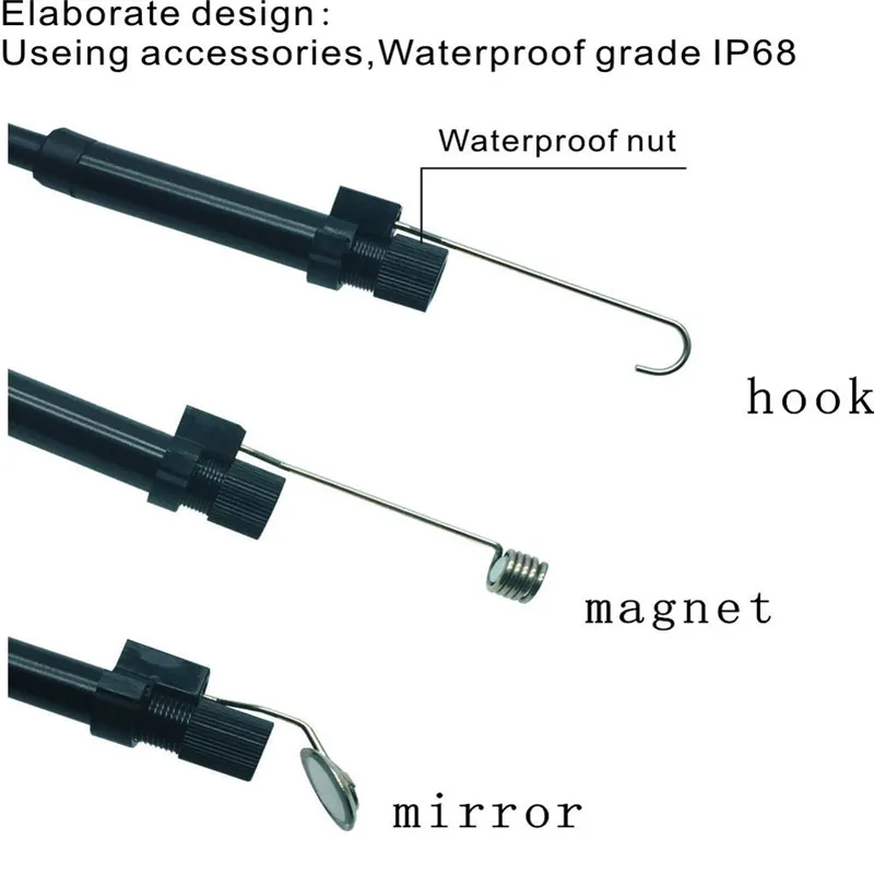 5M беспроводной HD 1080P водонепроницаемый wifi бороскоп камера мини инспекционный эндоскоп зонд для iPhone Android IOS 20A Прямая поставка