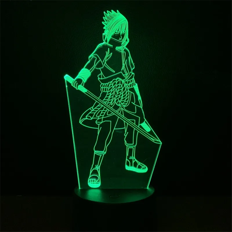 Ceny Lampa stołowa uchiha sasuke anime naruto figurka zabawka dzieci lampki nocne 3D LED Lampara nowość kreatywny lampka nocna na prezent oświetlenie