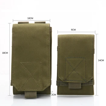 

New 2019 Outdoor Tactical Phone Bag MOLLE Army Camo Camouflage Bag Hook Loop Belt Pouch 1000D Nylon Mobile Package