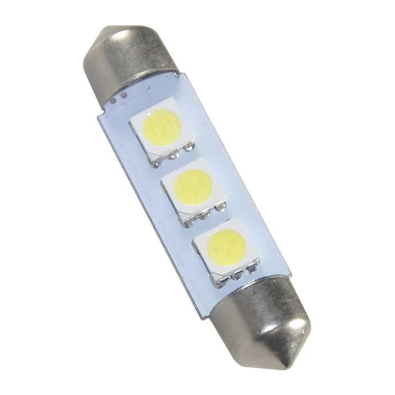2pcs Car LED Light Bulbs Festoon 42mm 3SMD 5050 White 6000K Auto Signal Lamp Universal Clearance