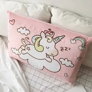 

Cute Plush Toy Cartoon Unicorn Soft Pillowcase Birthday Christmas Gift #1215