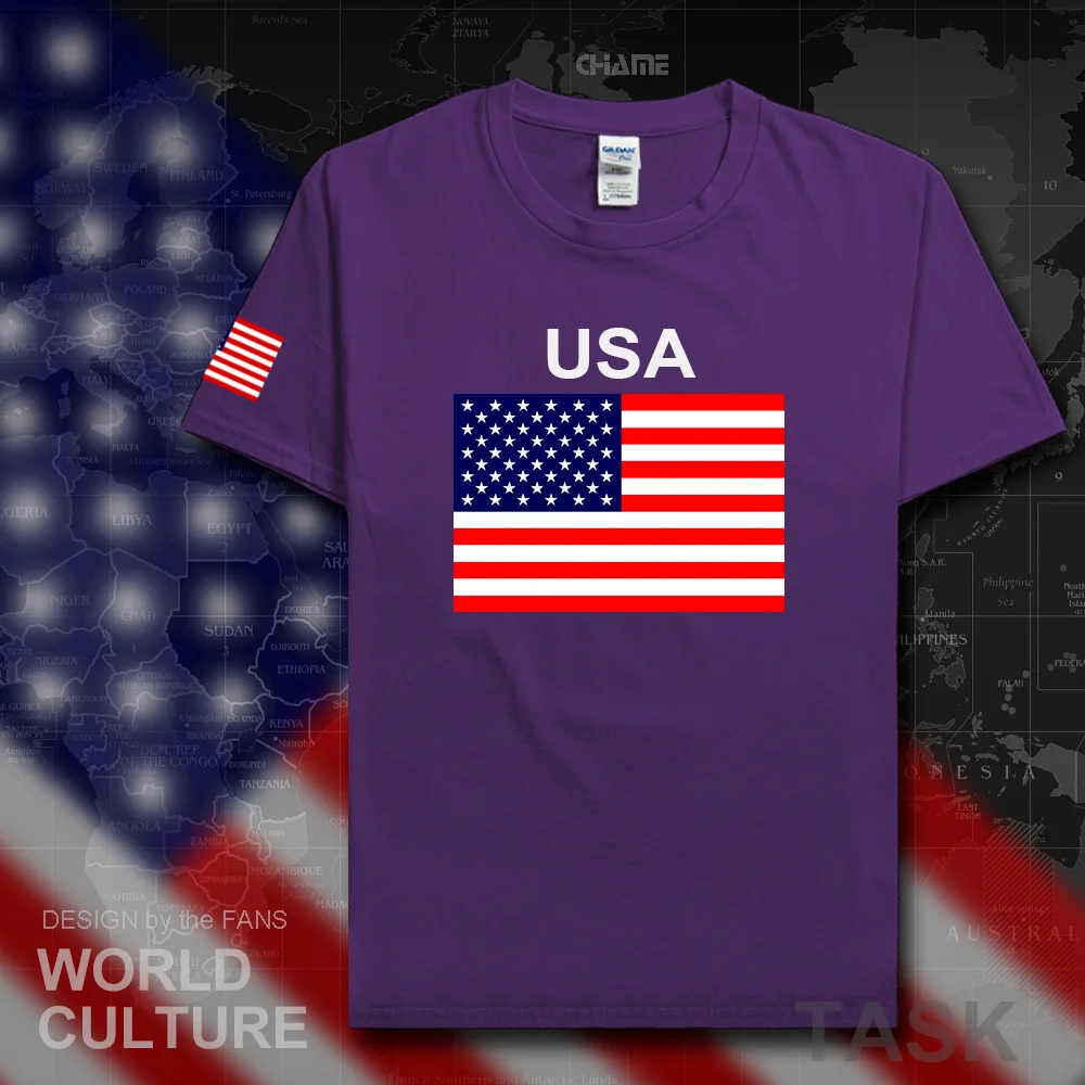 Футболка мужская из натурального хлопка с символикой команды США 2017|mens streetwear|t-shirt