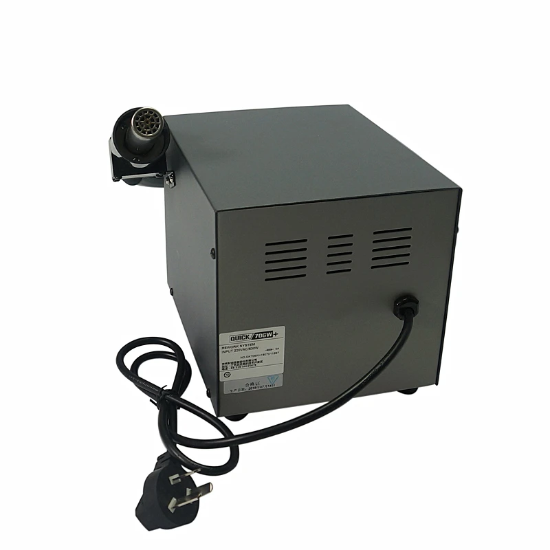QUICK 706W+ Digital Display Hot Air Gun Electric Soldering Iron Anti-static Temperature Lead-free 2 in 1 Rework Station