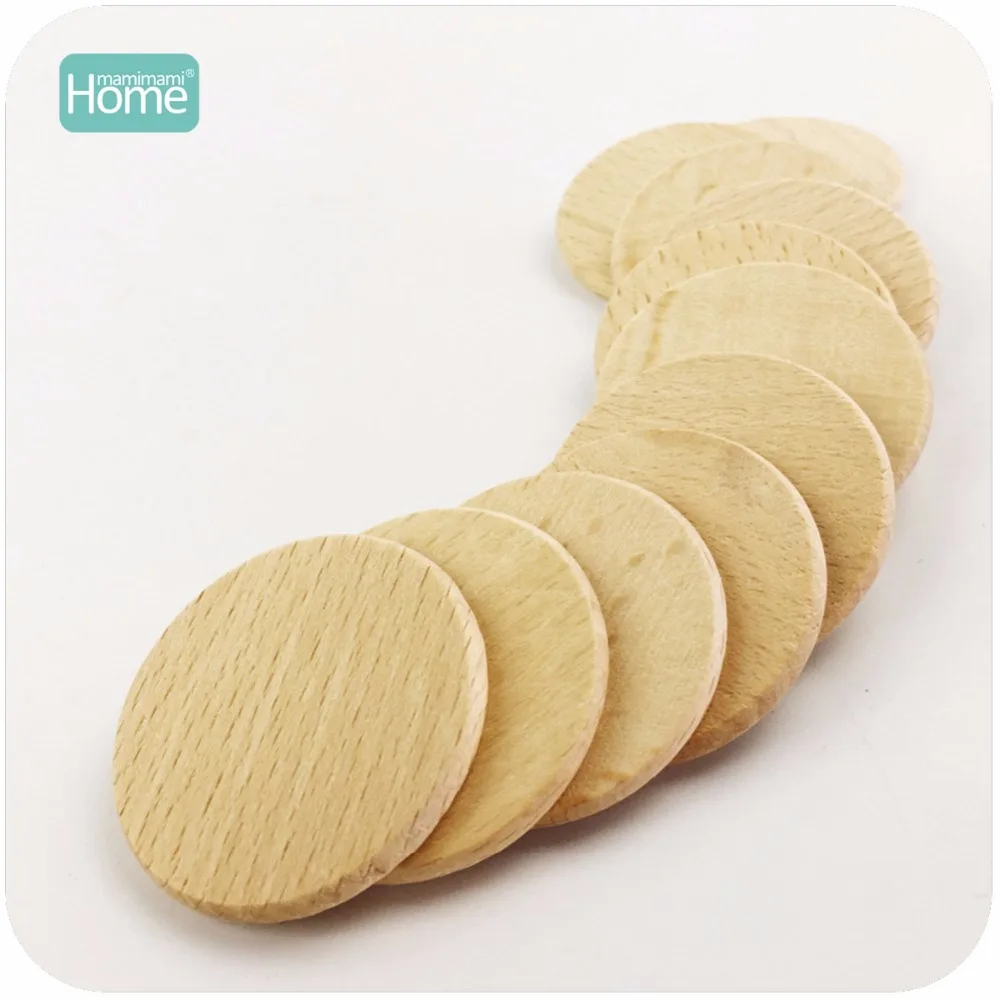 

MamimamiHom 90pc Unfinished Wood Discs Coins Circles 1.5"(37mm) Diameter Unfinished Beech Blanks Wood Slices Wood Diffuser Beads