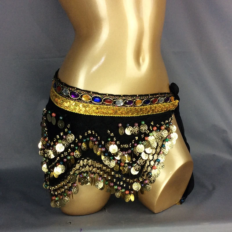 Женский шарф для танца живота с блестками и цепочкой|belly dance hip|hip scarfbelly hip scarf |