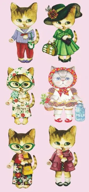 

Miss Cat Print Scrapbooking Offset Press Film Iron-on Cloth Materials Offset PET Transfer Sticker DIY Bags Hat Patches 10x19cm