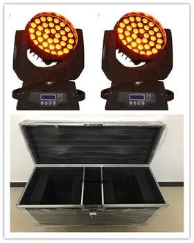 

2 pieces with flightcase Stage background wash effect light 36x12W RGBWA 5 in 1 LED Zoom Moving Head Wash Light