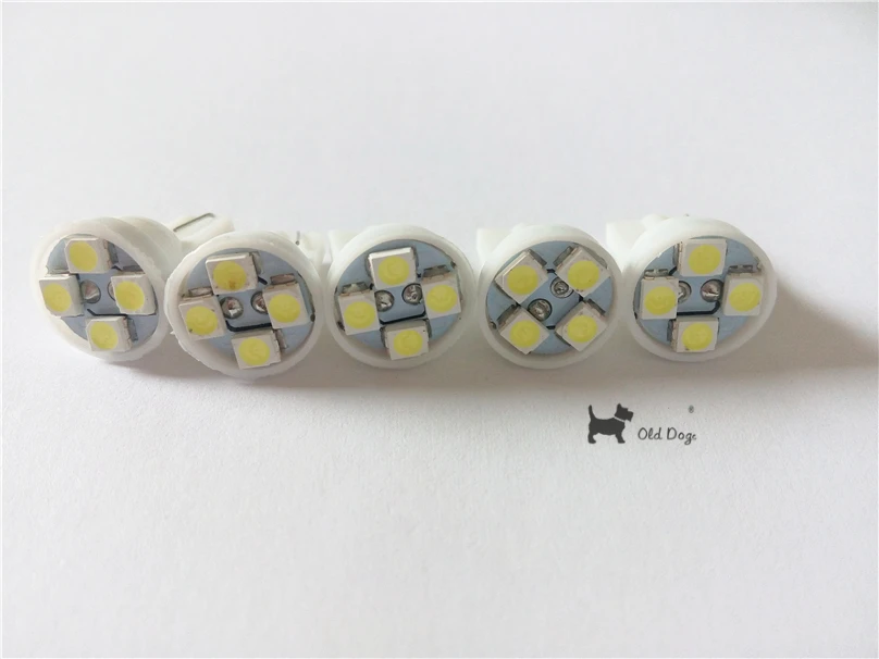 100 шт. автомобильный стайлинг T10 4SMD автомобильные светодиодные лампы 1210 3528