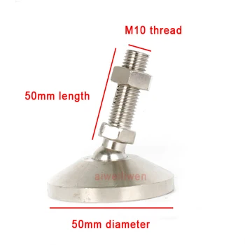 

D50 M10 thread screw 50mm machine universal feet adjustable foot cup carbon steel Metal Leg furniture supporting swivel feet cup