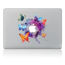 Чернильная живопись бабочек, летающих вокруг, Виниловая наклейка для ноутбука, наклейка для DIY Macbook Pro Air 11 13 15 дюймов, кожа для ноутбука
