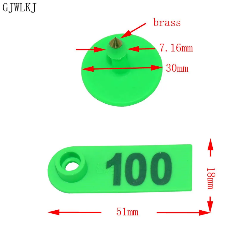 No.1-300 овец ухо тег знаков с слово ухо Лазерная набрав Медь головы серьги сельскохозяйственных животных идентификации карты поставки животных