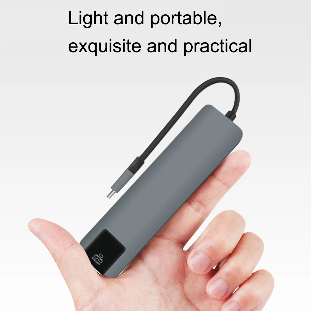 5 в 1 концентратор USB Type C Hdmi 4K Gigabit Ethernet Rj45 Lan адаптер для Mac book Pro Thunderbolt 3 зарядное