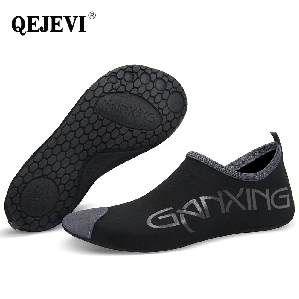 

2019 QEJEVI Barefoot Water Skin Shoes Beach shoes Women Men Reef Swim Pool Sea Yoga Aqua Socks Outdoor Walk Footwear Sneaker