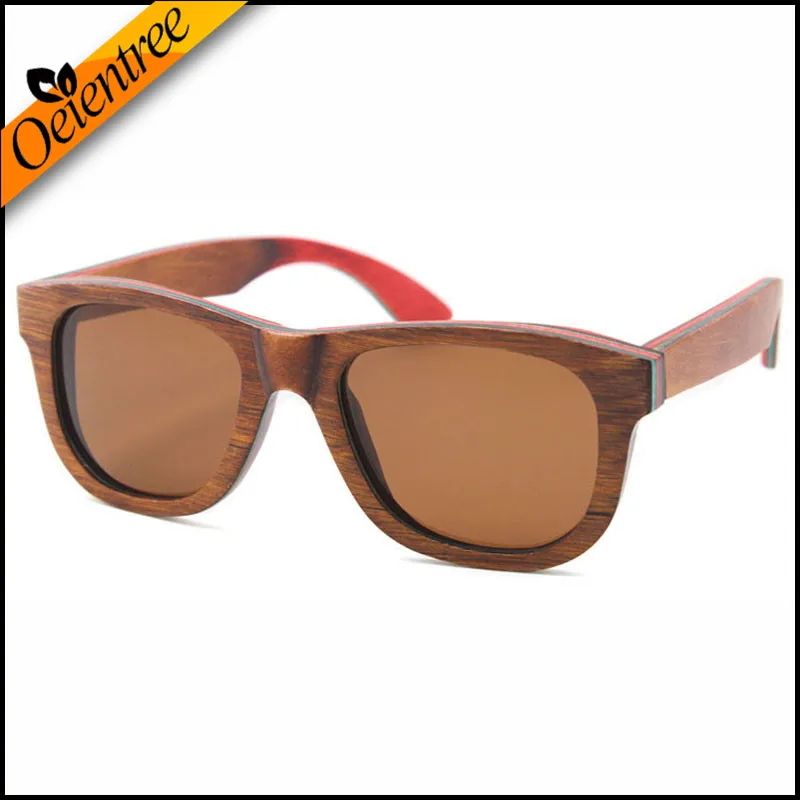 Luxury Handmade 100/% Skateboard Wood Sunglasses Polarized Retro Wooden Glasses